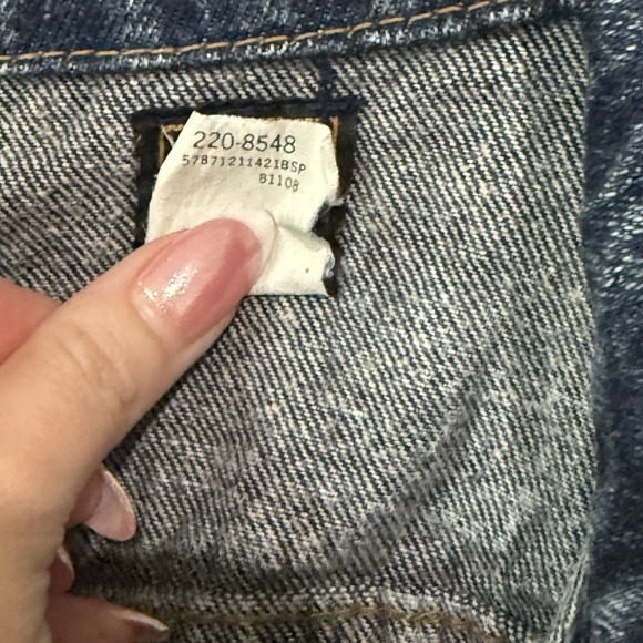 Lee‎ Riders USA Acid Wash Denim Jacket Large Vintage 80s 90s 220-8548 - Picture 6 of 8